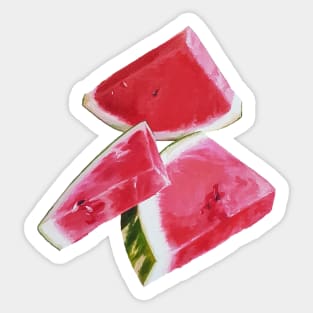 Watermelon Slices painting (no background) Sticker